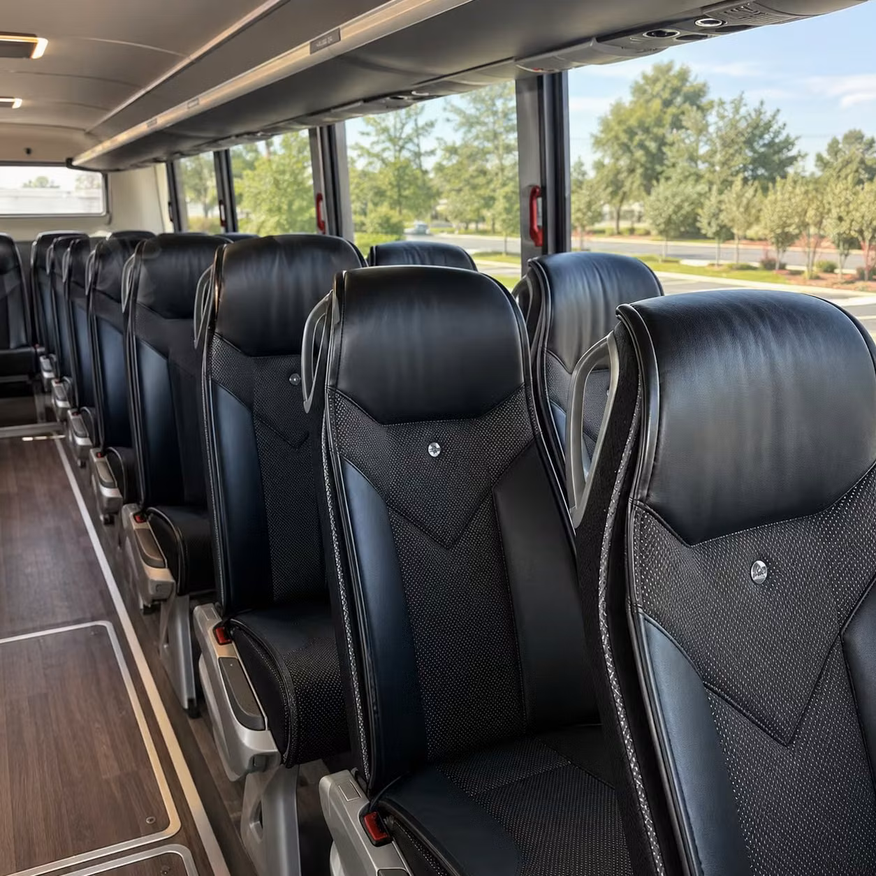 56 passenger charter bus interior