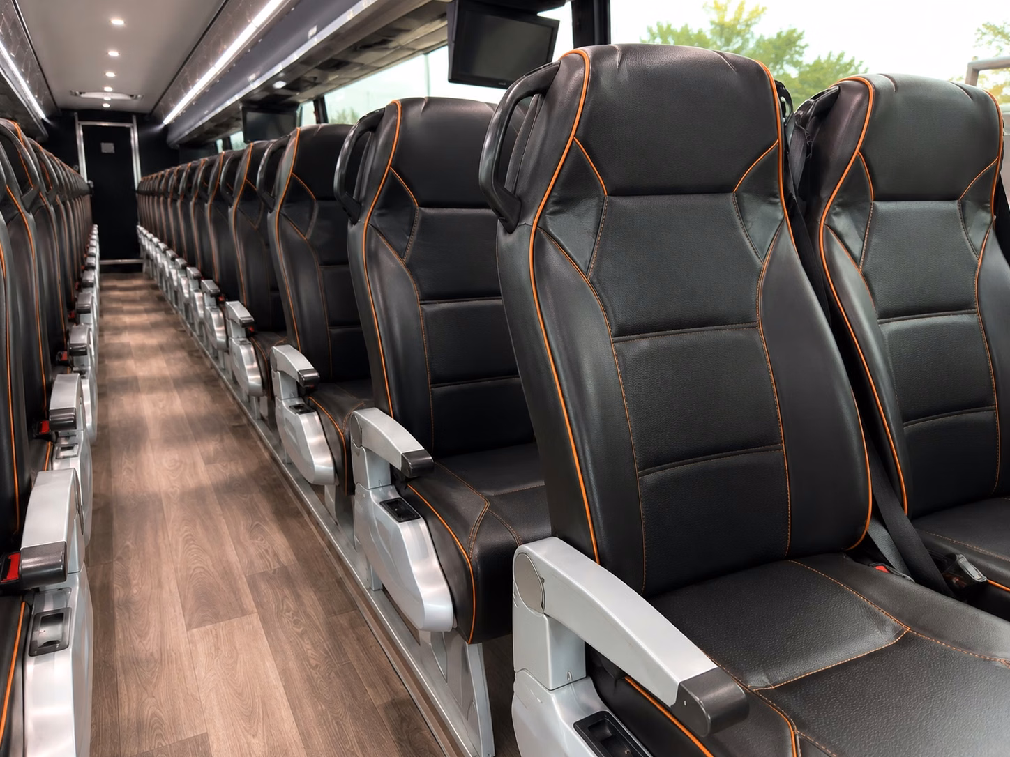 orange airport transfer charter bus rentals